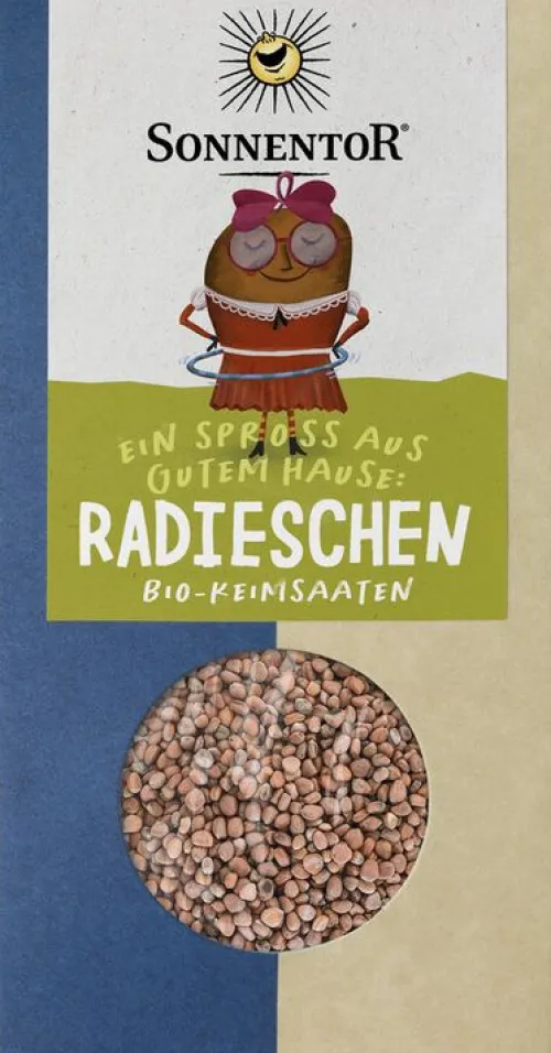 SONNENTOR Keime & Saaten|Glutenfreie Lebensmittel^- Radieschen Keimsaat bio, 120g