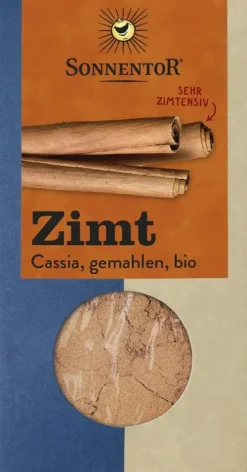 SONNENTOR Gewürze Und Kräuter|Glutenfreie Lebensmittel^- Zimt Cassia gemahlen, 40g