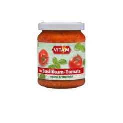 VITAM GMBH Pikante Brotaufstriche|Glutenfreie Lebensmittel^Vitam - Basilikum-Tomaten bio 100g