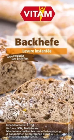 VITAM GMBH Backzutaten|Glutenfreie Lebensmittel^Vitam - Instant Backhefe ohne Emulgator 11 g