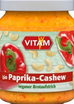 VITAM GMBH Vegane Brotaufstriche|Pikante Brotaufstriche^Vitam - Paprika-Cashew bio glutenfrei vegan 125g