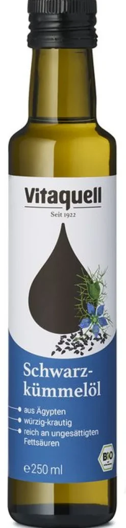 Fauser Vitaquellwerk KG (GmbH & Co.) Fette & Öle|Glutenfreie Lebensmittel^Vitaquell - Bio Schwarzkümmel-Öl, 250ml