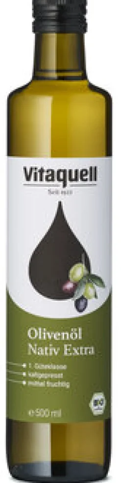 Fauser Vitaquellwerk KG (GmbH & Co.) Fette & Öle|Glutenfreie Lebensmittel^Vitaquell - Olivenöl nativ extra, bio, 500ml
