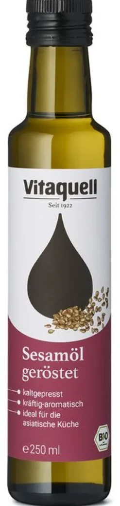 Fauser Vitaquellwerk KG (GmbH & Co.) Fette & Öle|Glutenfreie Lebensmittel^Vitaquell - Sesam-Öl Bio geröstet, kaltgepresst, 250ml