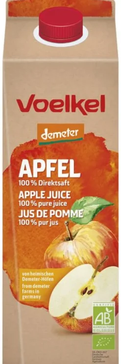 VOELKEL Fruchtsäfte^- Apfelsaft naturtrüb demeter, 1l