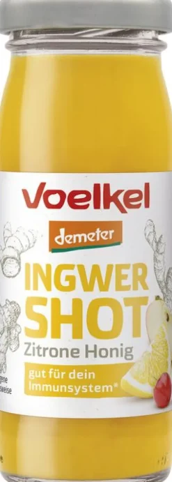 VOELKEL Gemüsesäfte^- Ingwer Shot Zitrone Honig, 95ml