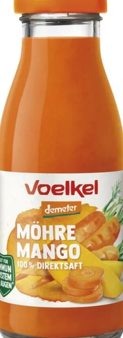 VOELKEL Gemüsesäfte|Glutenfreie Lebensmittel^- Möhre Mango, 0,25l