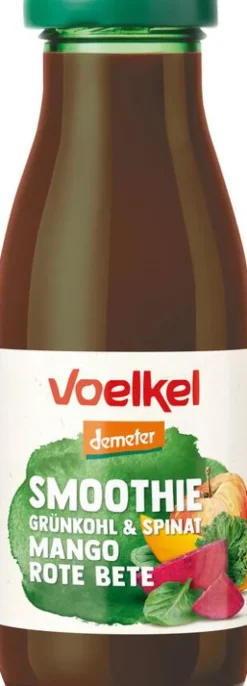 VOELKEL Gemüsesäfte|Glutenfreie Lebensmittel^- Smoothie Grünkohl & Spinat Mango Rote Bete, 0,25l