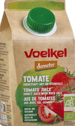 VOELKEL Gemüsesäfte^- Tomate Direktsaft mit Ur-Steinsalz, 500ml