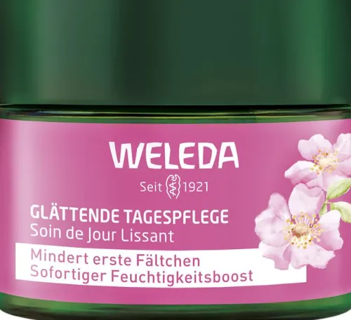WELEDA Tagescremes|Gesichtspflege^- Glättende Tagespflege Wildrose & Weisser Tee, 40ml