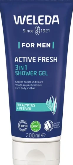 WELEDA Hautpflege^For Men - Active Fresh 3in1 Duschgel, 200ml