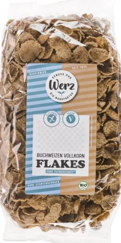 WERZ Breie & Müsli|Glutenfreie Lebensmittel^- Buchweizen Flakes bio glutenfrei 250g