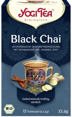 Yogi Tea Glutenfreie Lebensmittel^- Black Chai, bio, 17x 2,2g