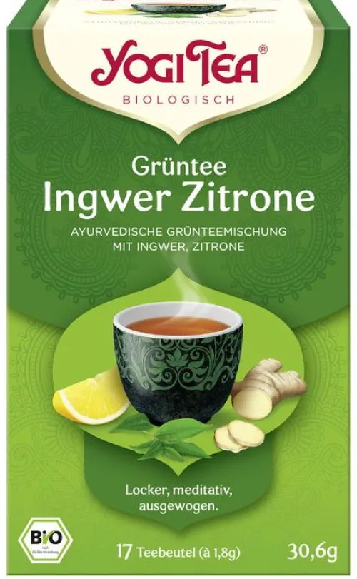 Yogi Tea Glutenfreie Lebensmittel^® - Grüntee Ingwer Zitrone Bio 17x1,8g
