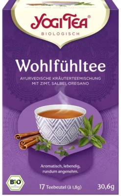 Yogi Tea Glutenfreie Lebensmittel^- Wohlfühl Tee bio 17x1,8g