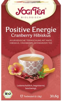 Yogi Tea Glutenfreie Lebensmittel^® Positive Energie Cranberry Hibiskus Bio 17x1,8g