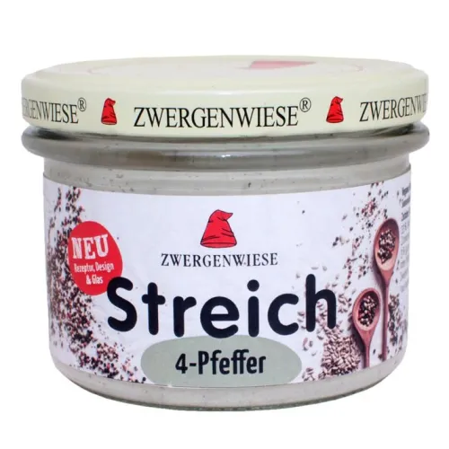 ZWERGENWIESE Vegane Brotaufstriche|Glutenfreie Lebensmittel^- 4 Pfeffer Streich Bio Vegan 180g