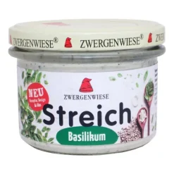 ZWERGENWIESE Vegane Brotaufstriche|Glutenfreie Lebensmittel^- Basilikum Streich Bio Vegan 180g