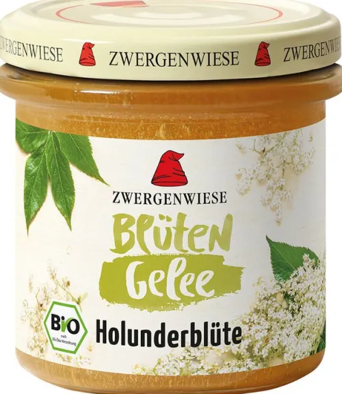 ZWERGENWIESE Fruchtaufstriche^- BlütenGelee Holunderblüte, 160g