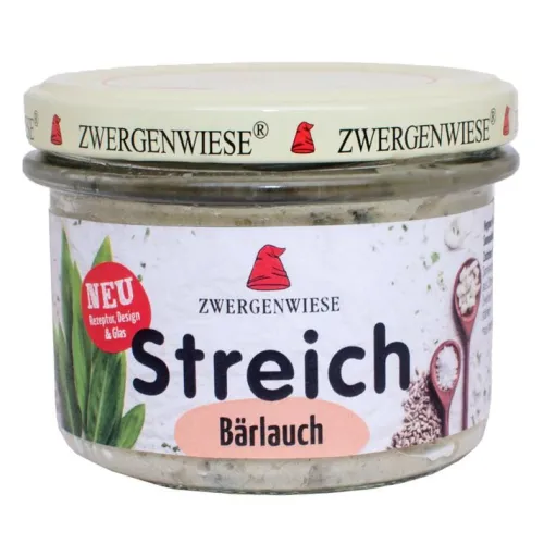ZWERGENWIESE Vegane Brotaufstriche|Glutenfreie Lebensmittel^- Bärlauch Streich Bio Vegan 180g
