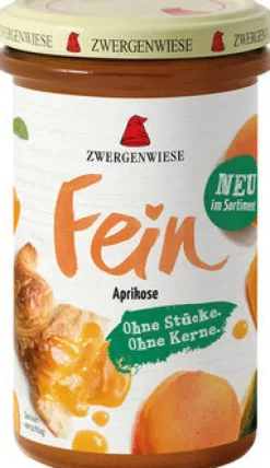 ZWERGENWIESE Fruchtaufstriche|Glutenfreie Lebensmittel^- Fein Aprikose bio 280g