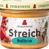 ZWERGENWIESE Vegane Brotaufstriche|Glutenfreie Lebensmittel^- Mediterran Streich Bio Vegan 180 g