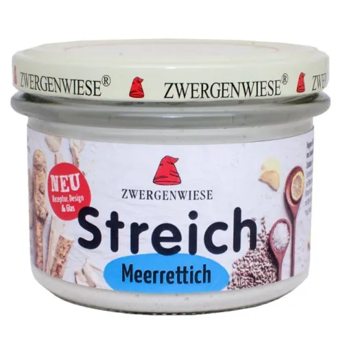 ZWERGENWIESE Vegane Brotaufstriche|Glutenfreie Lebensmittel^- Meerrettich Streich Bio Vegan 180g