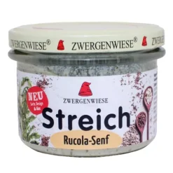 ZWERGENWIESE Vegane Brotaufstriche|Glutenfreie Lebensmittel^- Rucola-Senf Streich Bio Vegan 180g