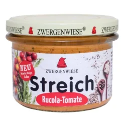 ZWERGENWIESE Vegane Brotaufstriche|Glutenfreie Lebensmittel^- Rucola-Tomate Streich Bio Vegan 180g