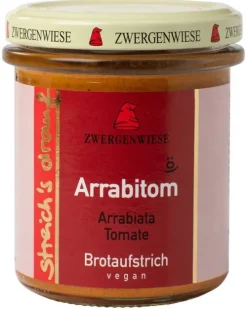 ZWERGENWIESE Vegane Brotaufstriche|Pikante Brotaufstriche^- streich´s drauf Arrabitom bio 160g