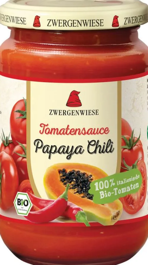 ZWERGENWIESE Saucen Und Dressing^- Tomatensauce Papaya-Chili, 340ml